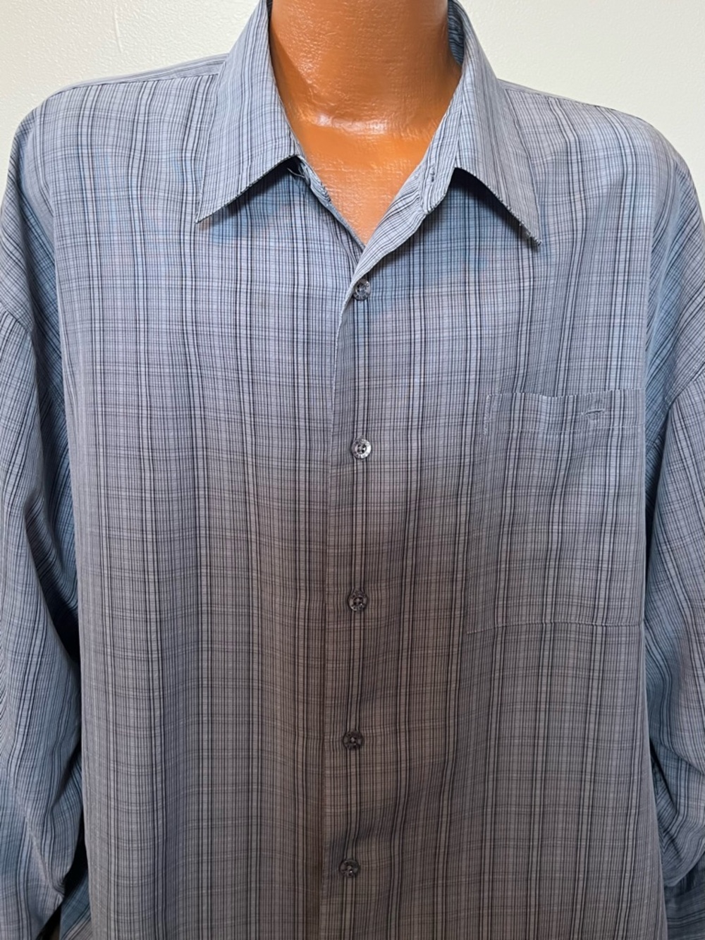 Tommy Bahama Indigo Palms Men’s Shirt XXL Grey Micro Stripe Button Down
